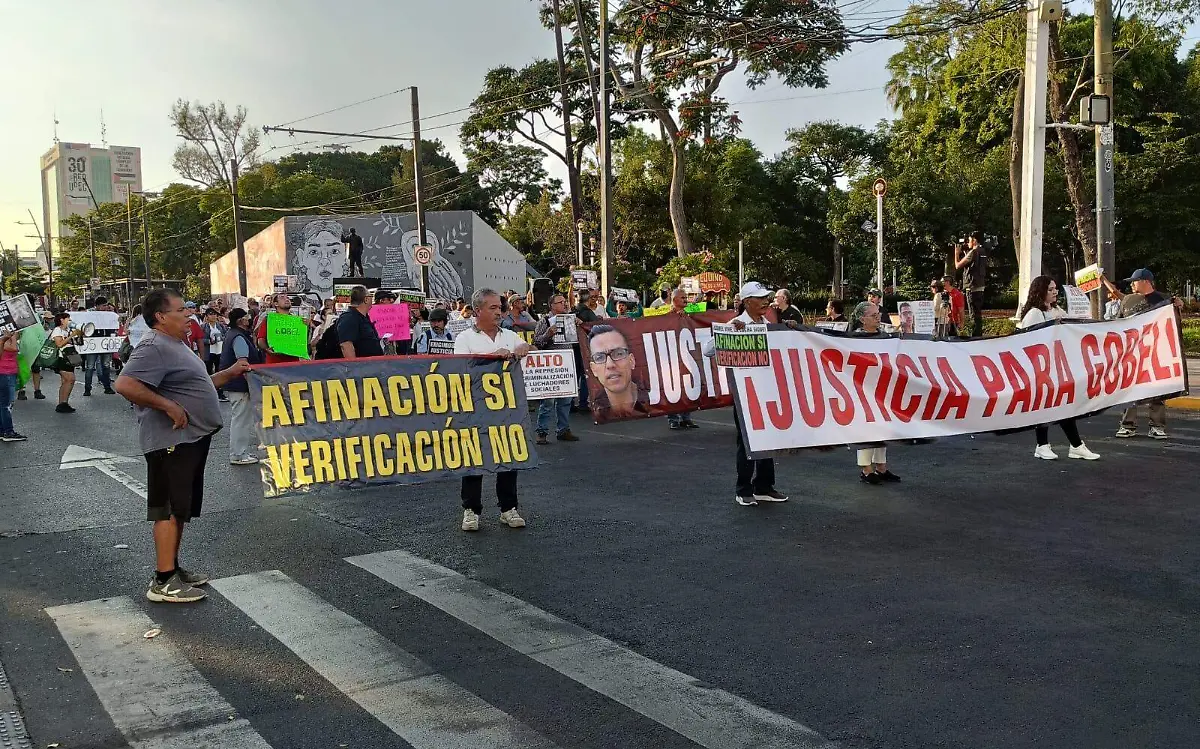 Manifestación por la muerte del activista Alejandro Gobel